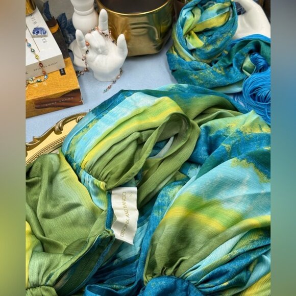 🆕 BRONX & BANCO 🧿 NWOT Bedouin Coastal Mini Dress, Blue Multi - Sz XS US 2 - Picture 15 of 16